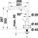 Смеситель Blanco Linus-S (PVD steel) фото 2