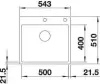 Кухонная мойка Blanco Subline 500-IF/A SteelFrame (белый, с клапаном автоматом) фото 6