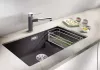 Кухонная мойка Blanco Subline 700-U Level (стальная корзина, черный) фото 7