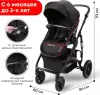 Детская универсальная коляска Bubago Детская универсальная коляска Bubago Model Zoom 3 в 1 BG 196-1 (черный) icon 6
