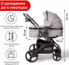 Универсальная коляска Bubago Zoom (2 в 1, серый/черная рама) icon 4