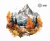 Коврик для мыши Cactus Autumn mountains 220x180x2мм (CS-MP-P10XS) icon
