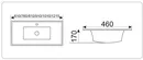 Умывальник CeramaLux JY-807-120 icon 3