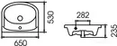 Умывальник Cersanit Erica 65 icon 2