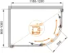 Душевой уголок Cezares Anima-W-RH-2-120/100-C-Cr-L фото 4
