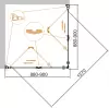 Душевой уголок Cezares Eco-O-AS-2-90-C-Cr фото 2