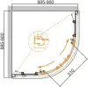 Душевой уголок Cezares Giubileo-R-2-90-Scorrevole-CP-Cr фото 4