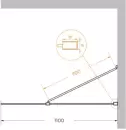 Душевая перегородка Cezares Liberta-L-1-TB-110-BR-NERO фото 4