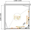 Душевой уголок Cezares Molveno-A-22-100+30-P-Cr фото 3