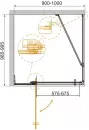 Душевой уголок Cezares Slider-AH-1-100-90/100-C-Cr фото 2