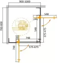 Душевой уголок Cezares Slider-AH-2-70/80-90/100-Grigio-NERO фото 2