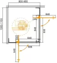 Душевой уголок Cezares Slider-AH-2-80/90-100/110-C-Nero icon 2