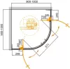 Душевой уголок Cezares Slider-R-2-90/100-C-Cr фото 2