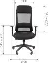 Офисное кресло Chairman 500LT (ткань T черный/TW-01 черный Б/П) фото 2