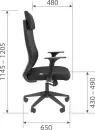 Офисное кресло Chairman 500LT (ткань T черный/TW-01 черный Б/П) фото 4