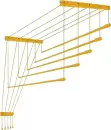Сушилка для белья Comfort Alumin Group Потолочная Алюминиевая Gold Style 5 прутьев 1.2 м (золото) icon
