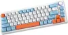 Клавиатура Cyberlynx ZA68 White Blue Orange (TNT Yellow) фото 3
