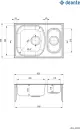 Кухонная мойка Deante Xylo ZEX 0503 icon 2