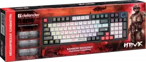 Клавиатура Defender Hawk GK-418 (черный, Outemu Red) фото 2