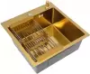 Кухонная мойка Diamond 500*500, коландер, дозатор GOLD DECOR icon