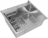 Кухонная мойка Diamond 600*500, коландер, дозатор SATIN DECOR icon