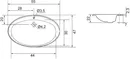 Умывальник Dolomite Встроенный Белый 55 x 47 icon 2