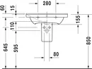 Умывальник Duravit P3 Comforts 65x45.5 icon 5