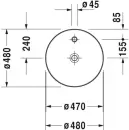 Умывальник Duravit Cape Cod 48x48 icon 3