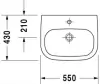 Умывальник Duravit D-Code 55x43 icon 3