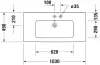 Умывальник Duravit ME by Starck 103x49 icon 3