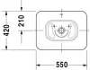 Умывальник Duravit ME by Starck 55x42 icon 4