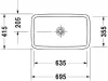 Умывальник Duravit PuraVida 69.5x41.5 icon 2