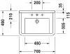 Умывальник Duravit Starck 3 70x49 icon 2