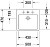 Умывальник Duravit Vero 50x47 icon 2