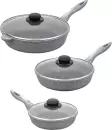 Набор сковород Elan Gallery Гармония вкуса 120577+3 (серый мрамор) icon