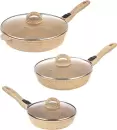 Набор сковород Elan Gallery Гармония вкуса 121134+3 (медовый гранит) icon