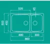 Кухонная мойка Elleci Fox 450 G62 Bianco Antico icon 2