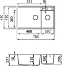 Кухонная мойка Elleci Quadra 440 Undermount M73 Titanium icon 2