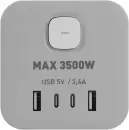 Сетевой фильтр ЭРА CUBE-3es-1.5m-4USB-W Б0069073 фото 2