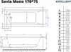 Акриловая ванна Excellent Savia Mono 170x75 icon 2