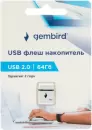 USB Flash Gembird GFL-2.0-64mini 64Gb (белый) icon 4