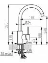 Смеситель Ferro Lugio BLG4BL-12 icon 2