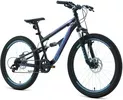 Велосипед Forward Raptor 24 2.0 disc (черный/фиолетовый, 2020) фото 2