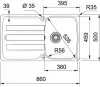 Кухонная мойка Franke Antea AZG 611-86 (матовый черный, черный слив) icon 2