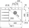 Кухонная мойка Franke Centro CNG 611/211-78 TL (белый, правая) icon 3