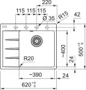 Кухонная мойка Franke Centro CNG 611-62 TL (оникс) icon 2