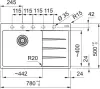 Кухонная мойка Franke Centro CNG 611-78 TL (левая, матовый черный, черный слив) фото 2