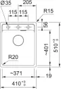 Кухонная мойка Franke Maris MRG 610-37 (матовый черный, черный слив) фото 2