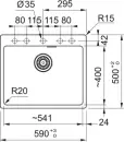 Кухонная мойка Franke Maris MRG 610-54 FTL (матовый черный, черный слив) фото 2