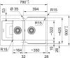 Кухонная мойка Franke Urban UBG 651-78 (матовый черный, черный слив) icon 2